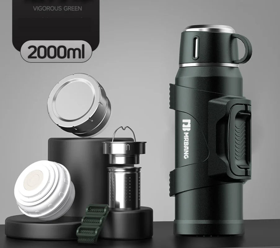 316 Stainless Steel Insulated Thermos Bottle, 1L, 2L, 3L, Outdoor Travel Coffee Mugs, Thermal Vacuum Water Bottle, Thermal Mug