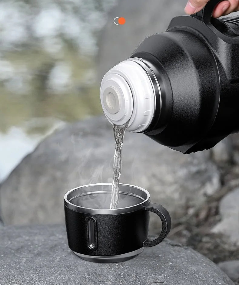 316 Stainless Steel Insulated Thermos Bottle, 1L, 2L, 3L, Outdoor Travel Coffee Mugs, Thermal Vacuum Water Bottle, Thermal Mug