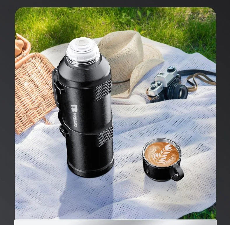 316 Stainless Steel Insulated Thermos Bottle, 1L, 2L, 3L, Outdoor Travel Coffee Mugs, Thermal Vacuum Water Bottle, Thermal Mug