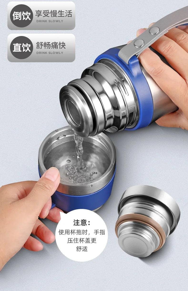 316 Stainless Steel Insulated Thermos Bottle 500mlL/1000ml Outdoor Travel Coffee Mugs Thermal Vaccum Water Bottle Thermal Mug