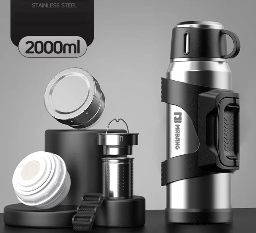 316 Stainless Steel Insulated Thermos Bottle, 1L, 2L, 3L, Outdoor Travel Coffee Mugs, Thermal Vacuum Water Bottle, Thermal Mug