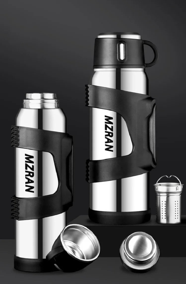316 Stainless Steel Insulated Thermos Bottle, 1L, 3L, Outdoor Travel Coffee Mugs, Thermal Vacuum Water Bottle, Thermal Mug