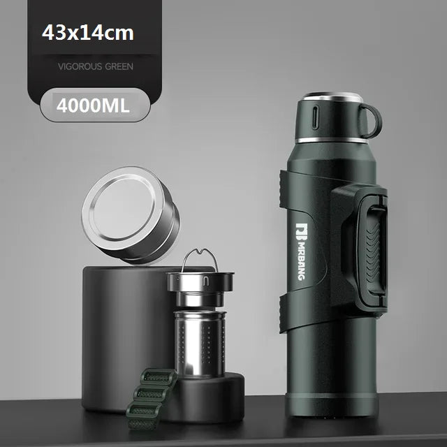 316 Stainless Steel Insulated Thermos Bottle, 1L, 2L, 3L, Outdoor Travel Coffee Mugs, Thermal Vacuum Water Bottle, Thermal Mug