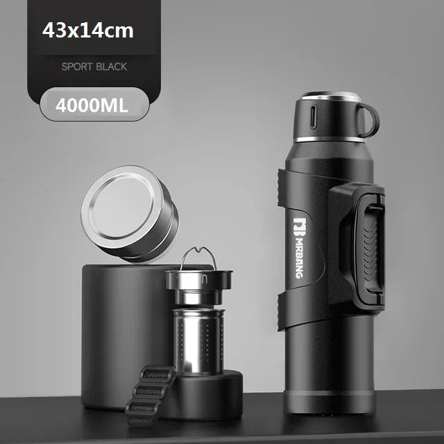 316 Stainless Steel Insulated Thermos Bottle, 1L, 2L, 3L, Outdoor Travel Coffee Mugs, Thermal Vacuum Water Bottle, Thermal Mug