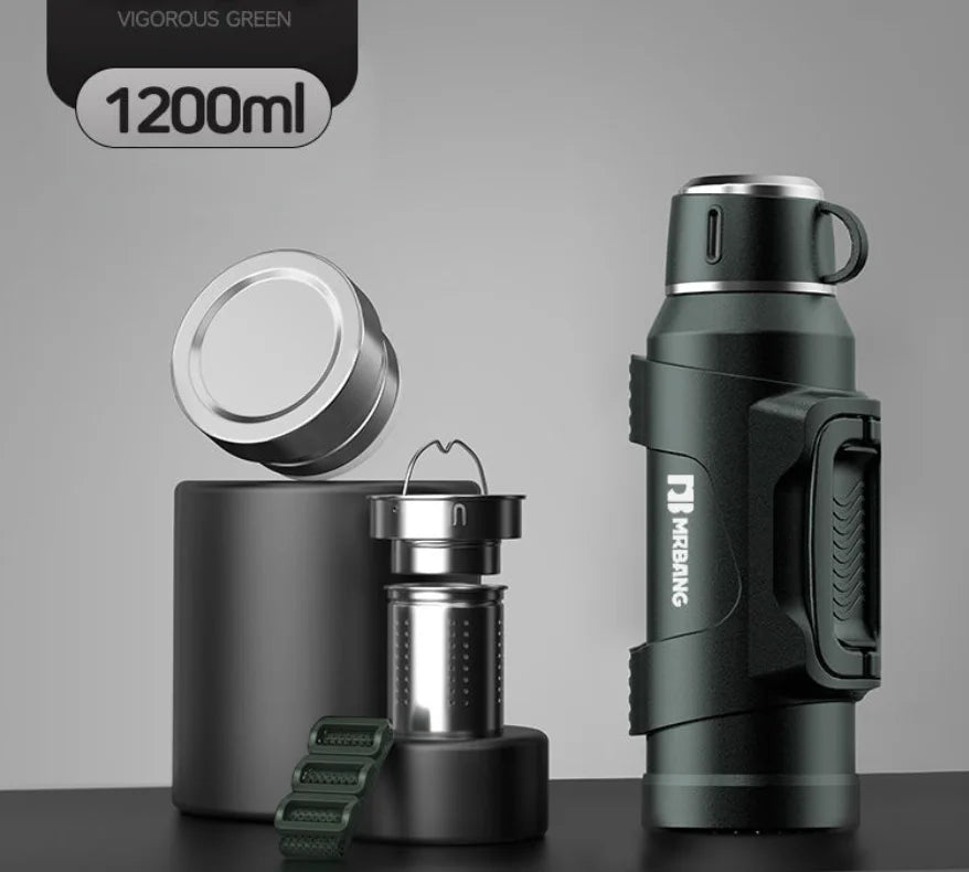 316 Stainless Steel Insulated Thermos Bottle, 1L, 2L, 3L, Outdoor Travel Coffee Mugs, Thermal Vacuum Water Bottle, Thermal Mug