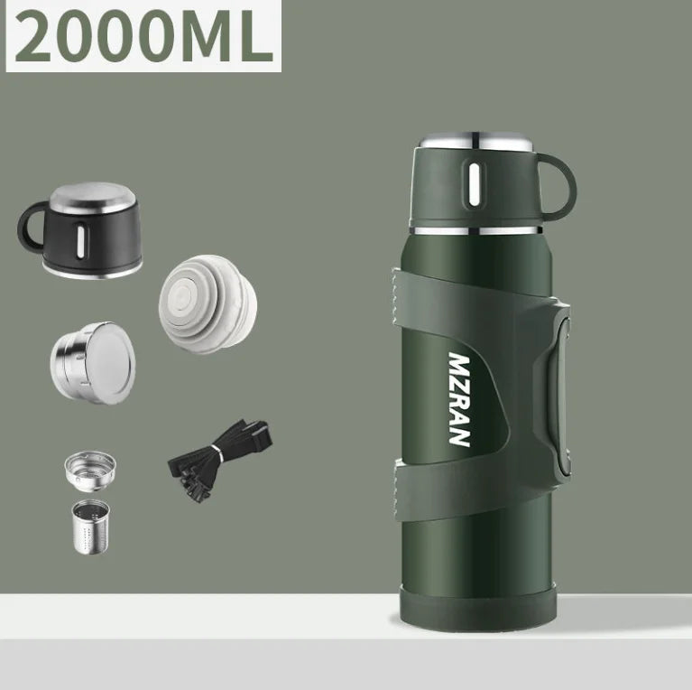 316 Stainless Steel Insulated Thermos Bottle, 1L, 3L, Outdoor Travel Coffee Mugs, Thermal Vacuum Water Bottle, Thermal Mug