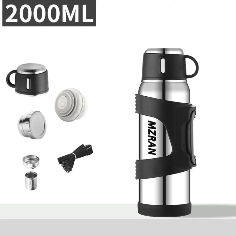 316 Stainless Steel Insulated Thermos Bottle, 1L, 3L, Outdoor Travel Coffee Mugs, Thermal Vacuum Water Bottle, Thermal Mug