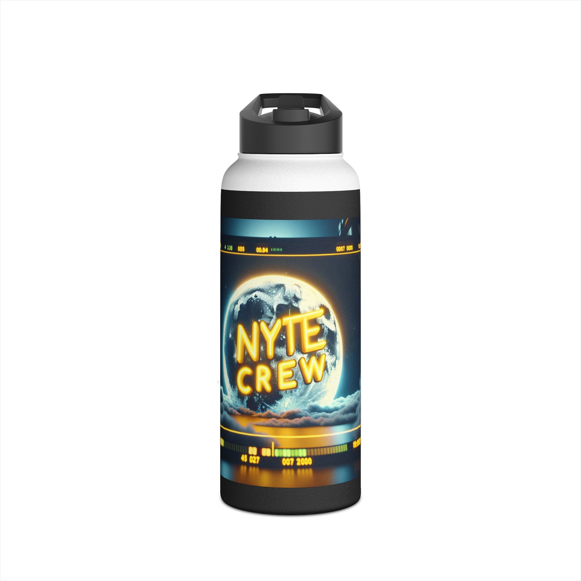 Nyte Crew Stainless Steel Water Bottle, Standard Lid