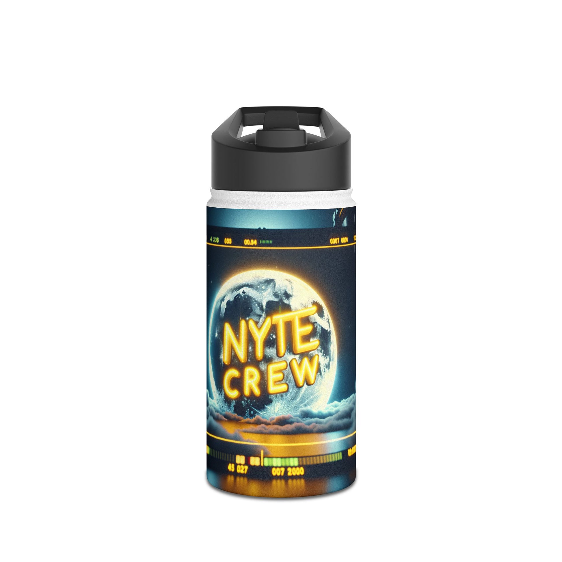 Nyte Crew Stainless Steel Water Bottle, Standard Lid