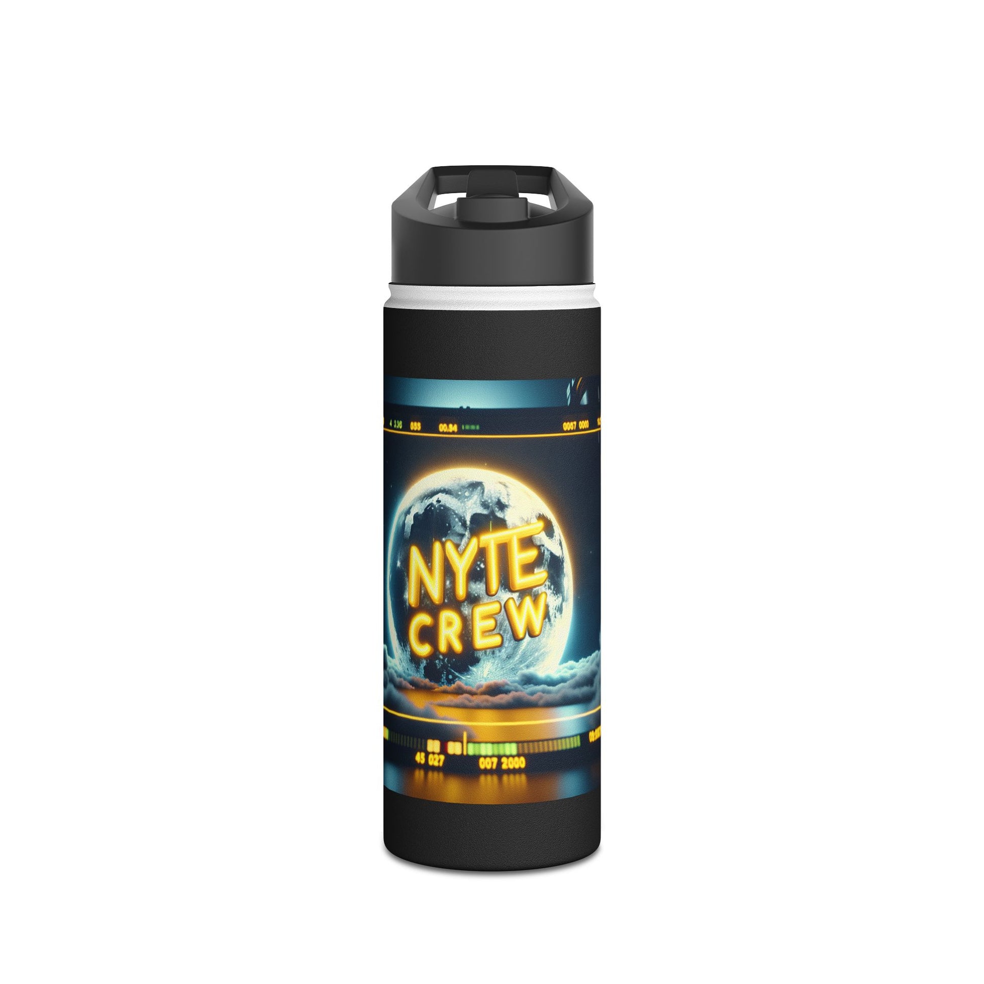 Nyte Crew Stainless Steel Water Bottle, Standard Lid