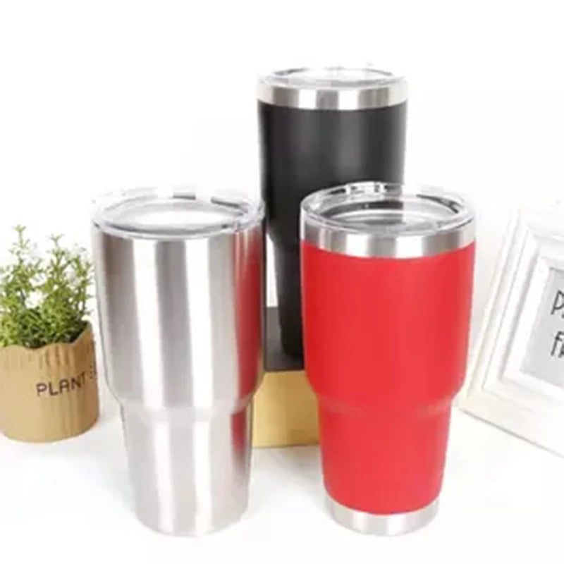 with logo  30oz Wine Tumblers Cups with Seal Lids 304 Stainless Steel Large Capacity Tumbler Vacuum Insulated Travel Coffee Mugs