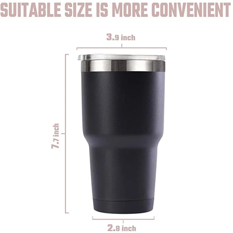 with logo  30oz Wine Tumblers Cups with Seal Lids 304 Stainless Steel Large Capacity Tumbler Vacuum Insulated Travel Coffee Mugs