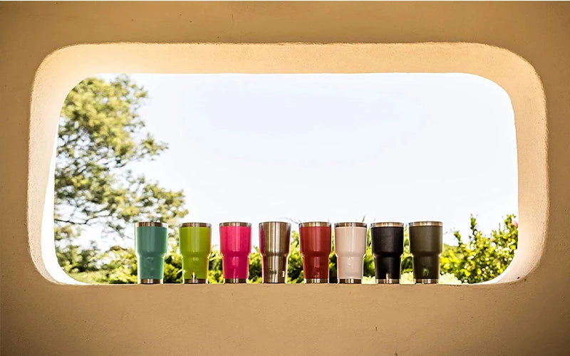 with logo  30oz Wine Tumblers Cups with Seal Lids 304 Stainless Steel Large Capacity Tumbler Vacuum Insulated Travel Coffee Mugs