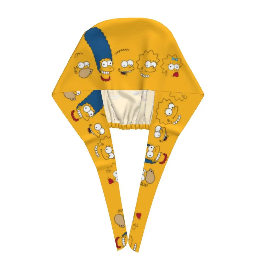 Custom The Simpsons Cartoon Medical Staff Scrubs Hat Men Women Doctor Nursing Surgical Cap Scrub Caps