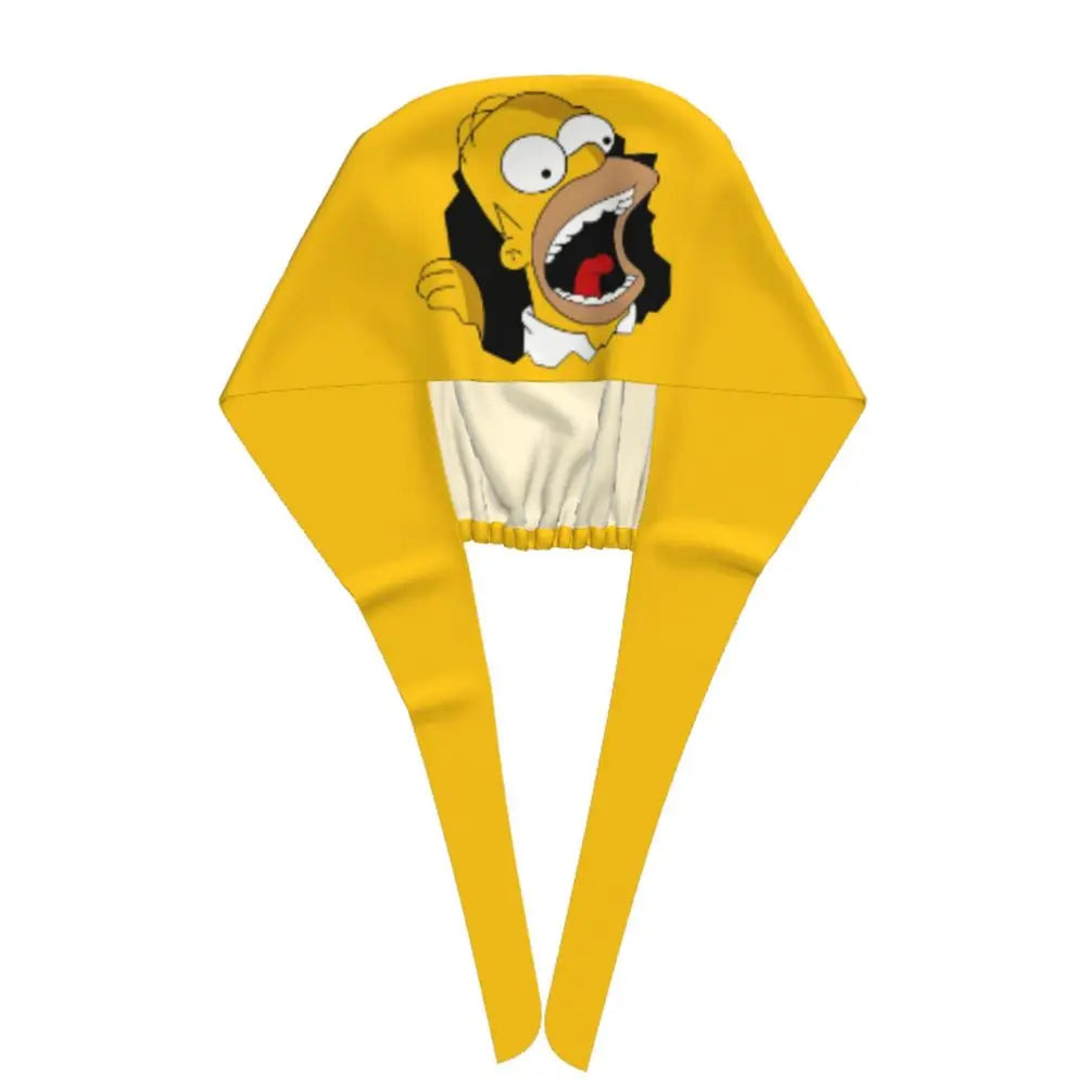 Custom The Simpsons Cartoon Medical Staff Scrubs Hat Men Women Doctor Nursing Surgical Cap Scrub Caps