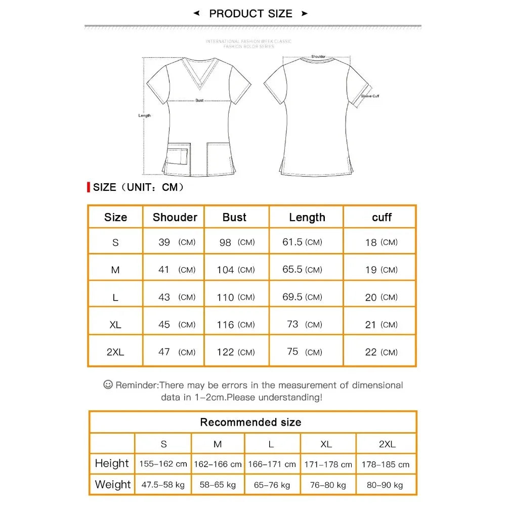 Cartoon Animals Print Pet Clinic Hospital Nursing Scrub Tops Shirts cotton Dentistry Doctor Blouse Medical Surgical Uniforms