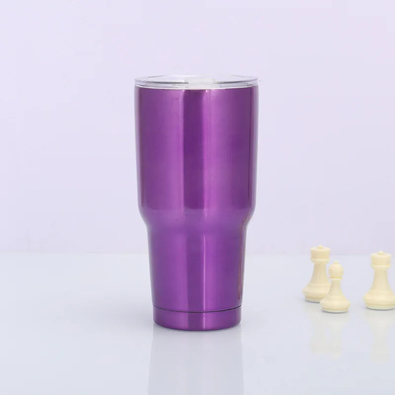 Free Name 30OZ Stainless Steel Car Beer Water Wine Bottle Tumbler Thermos Vacuum Flasks Mug Travel Coffee Mugs Cup Thermal