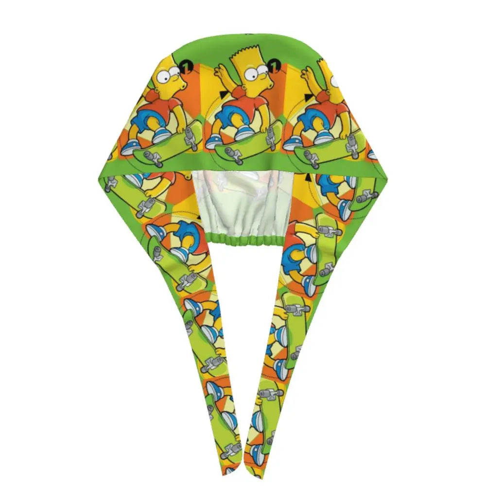 Custom The Simpsons Cartoon Medical Staff Scrubs Hat Men Women Doctor Nursing Surgical Cap Scrub Caps