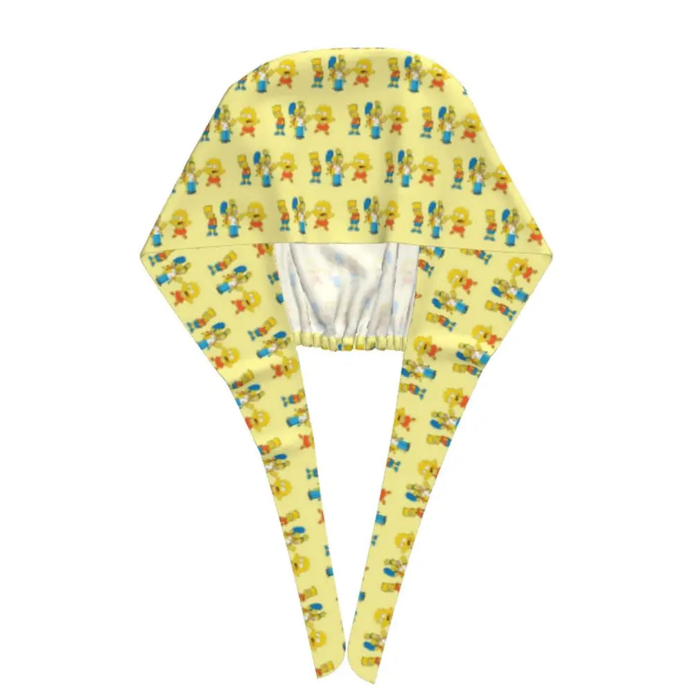 Custom The Simpsons Cartoon Medical Staff Scrubs Hat Men Women Doctor Nursing Surgical Cap Scrub Caps
