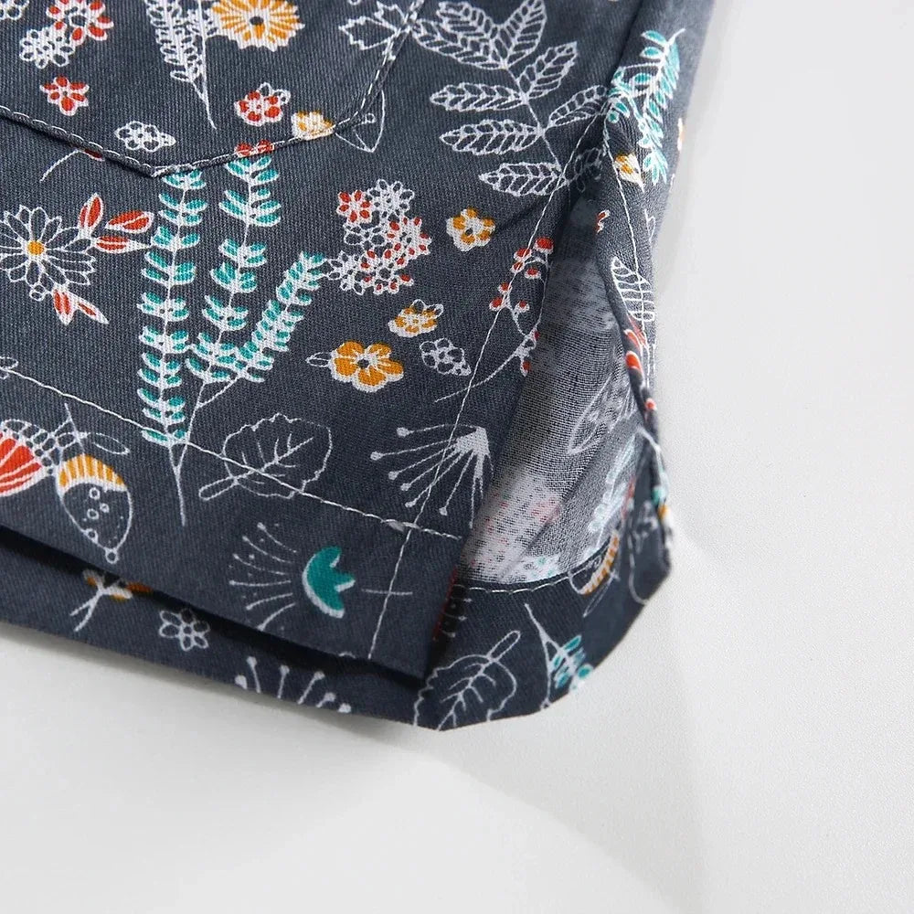 Cartoon Animals Print Pet Clinic Hospital Nursing Scrub Tops Shirts cotton Dentistry Doctor Blouse Medical Surgical Uniforms