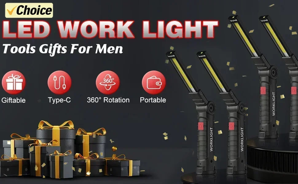 Mini  EDC Tactical Flashlight Charging Warning Flash Lights Emergency Power Bank for Working Running Camping Fishing Hiking