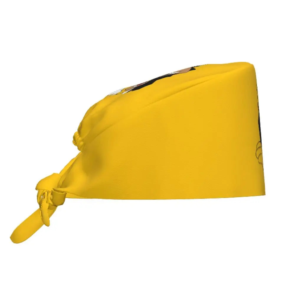 Custom The Simpsons Cartoon Medical Staff Scrubs Hat Men Women Doctor Nursing Surgical Cap Scrub Caps