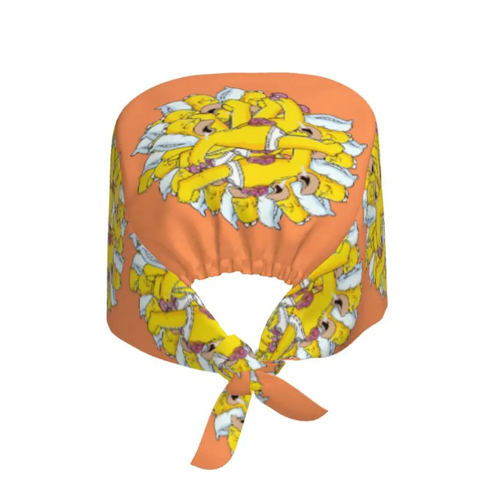 Custom The Simpsons Cartoon Medical Staff Scrubs Hat Men Women Doctor Nursing Surgical Cap Scrub Caps