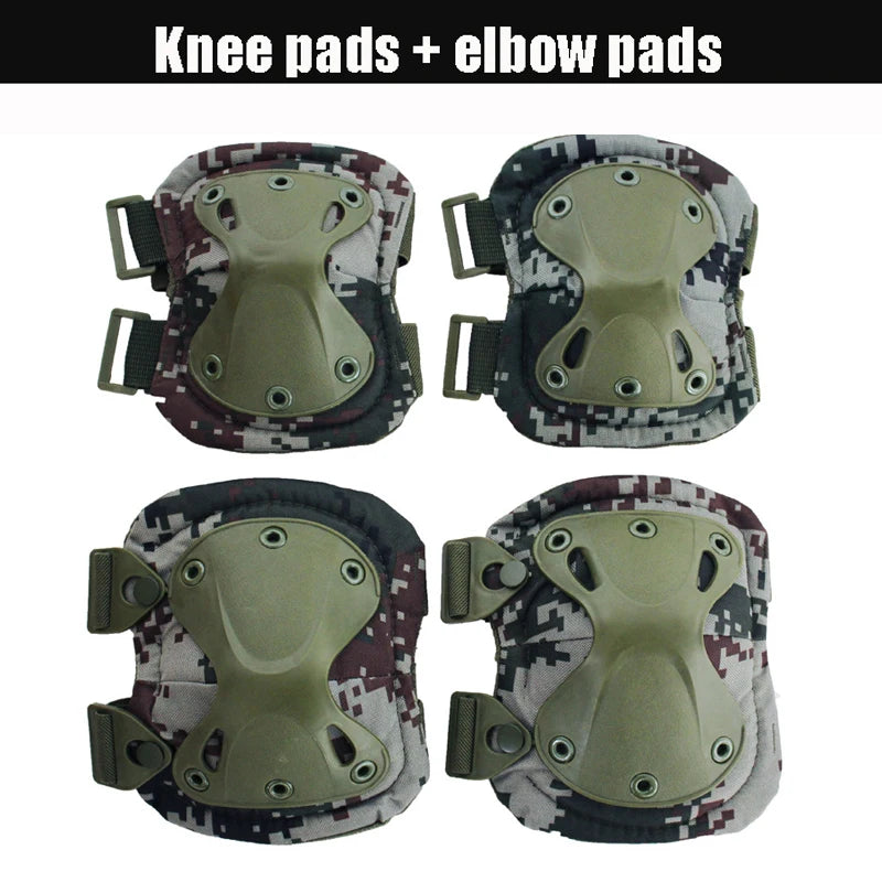 Unisex Camo Tactical KneePad Elbow Pads Knee Protector For Men Women Outdoor Sport Working Hunting Skating Safety Gear Kneecap
