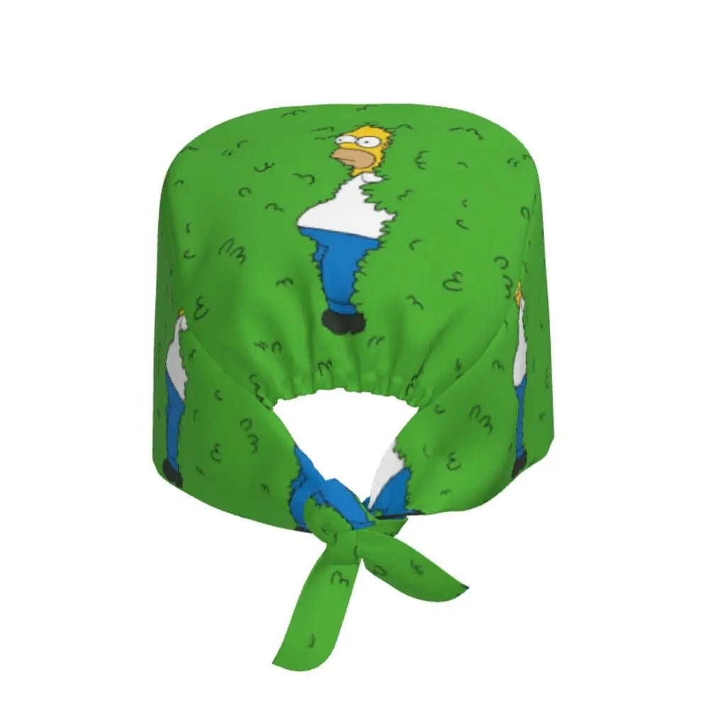 Custom The Simpsons Cartoon Medical Staff Scrubs Hat Men Women Doctor Nursing Surgical Cap Scrub Caps