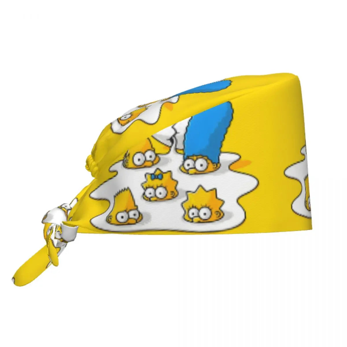 Custom The Simpsons Cartoon Medical Staff Scrubs Hat Men Women Doctor Nursing Surgical Cap Scrub Caps