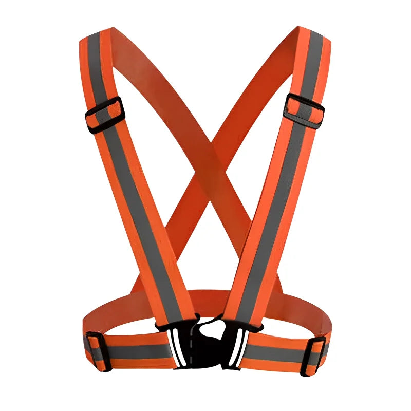 High Elasticity Reflective Safety Vests Lightweight Adjustable Elastic Vest Jacket Strips For Traffic Control Running Riding