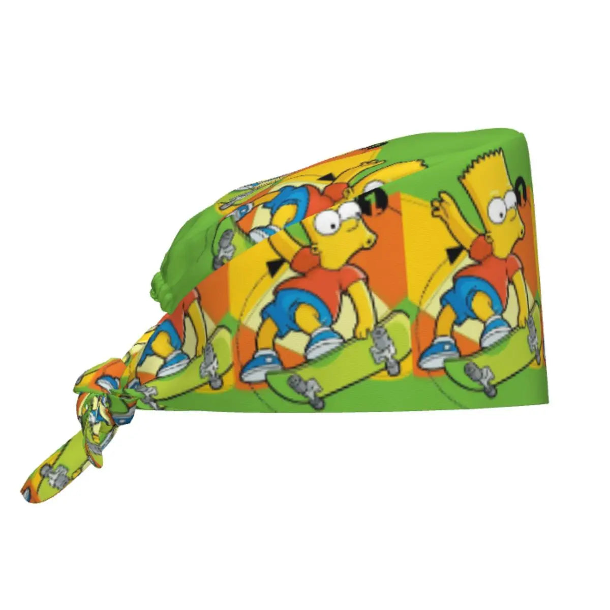 Custom The Simpsons Cartoon Medical Staff Scrubs Hat Men Women Doctor Nursing Surgical Cap Scrub Caps