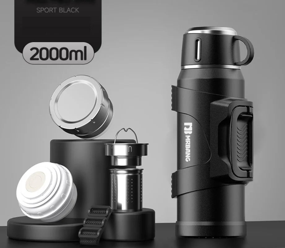 316 Stainless Steel Insulated Thermos Bottle, 1L, 2L, 3L, Outdoor Travel Coffee Mugs, Thermal Vacuum Water Bottle, Thermal Mug