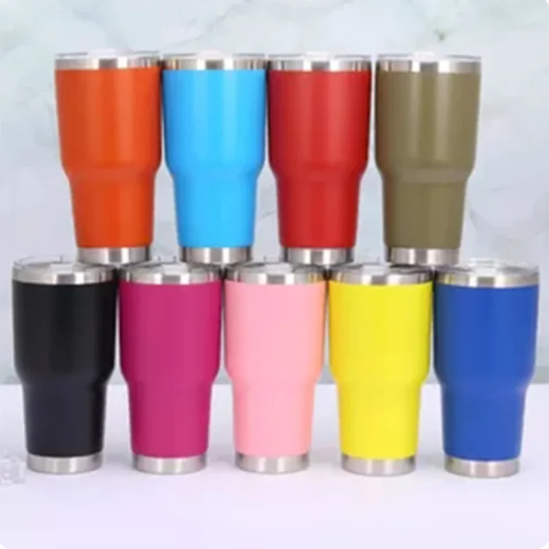 with logo  30oz Wine Tumblers Cups with Seal Lids 304 Stainless Steel Large Capacity Tumbler Vacuum Insulated Travel Coffee Mugs