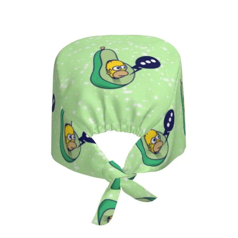Custom The Simpsons Cartoon Medical Staff Scrubs Hat Men Women Doctor Nursing Surgical Cap Scrub Caps
