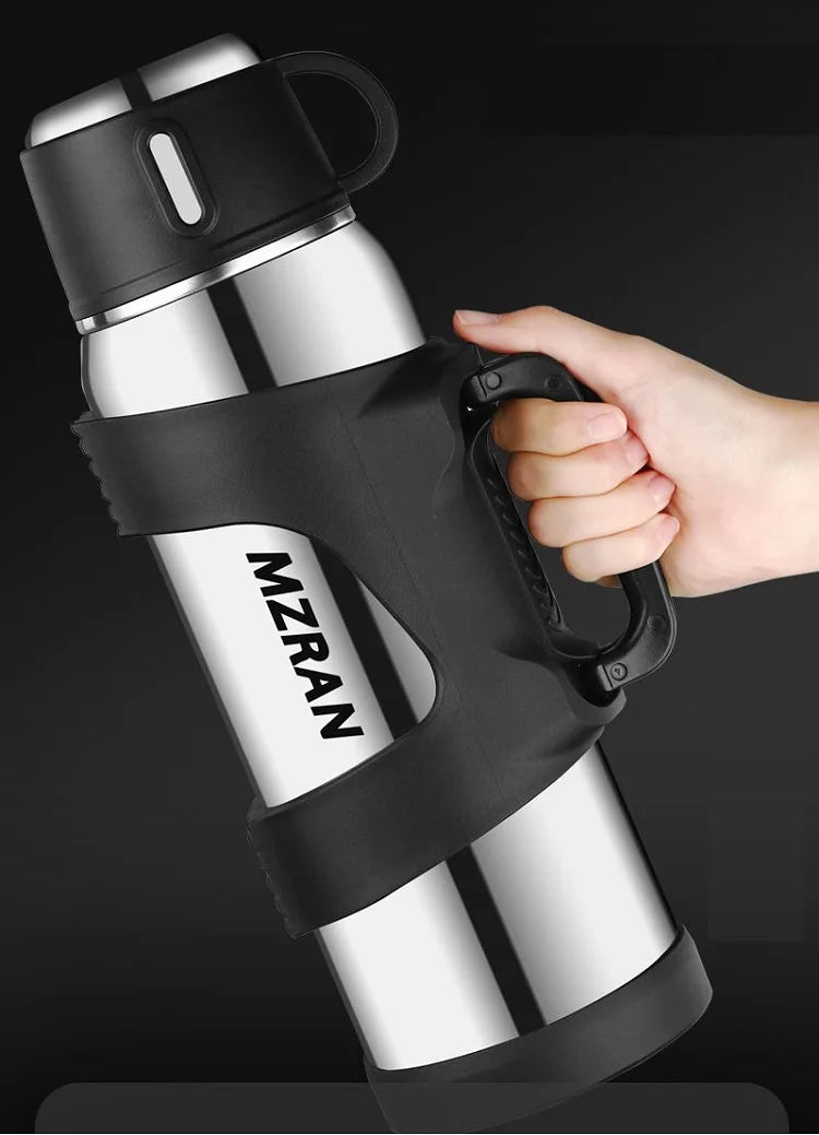 316 Stainless Steel Insulated Thermos Bottle, 1L, 3L, Outdoor Travel Coffee Mugs, Thermal Vacuum Water Bottle, Thermal Mug