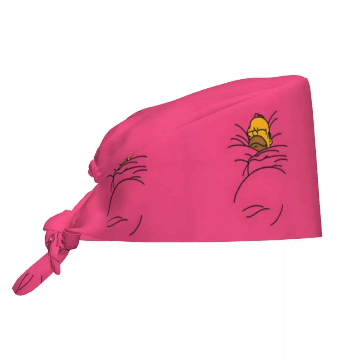 Custom The Simpsons Cartoon Medical Staff Scrubs Hat Men Women Doctor Nursing Surgical Cap Scrub Caps