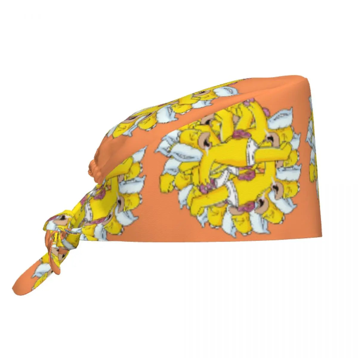 Custom The Simpsons Cartoon Medical Staff Scrubs Hat Men Women Doctor Nursing Surgical Cap Scrub Caps