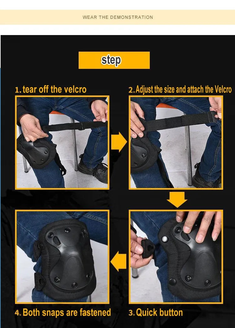Unisex Camo Tactical KneePad Elbow Pads Knee Protector For Men Women Outdoor Sport Working Hunting Skating Safety Gear Kneecap