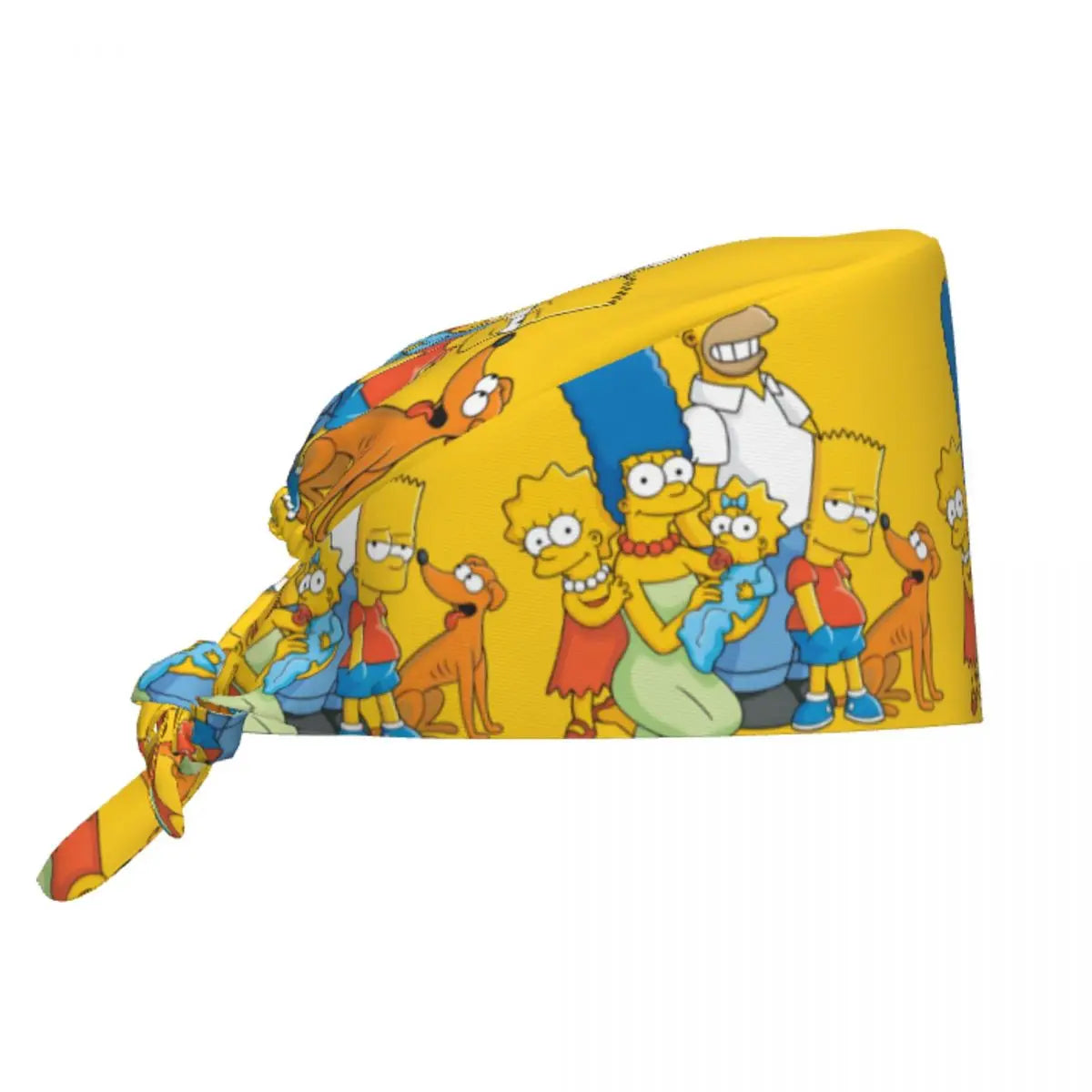 Custom The Simpsons Cartoon Medical Staff Scrubs Hat Men Women Doctor Nursing Surgical Cap Scrub Caps