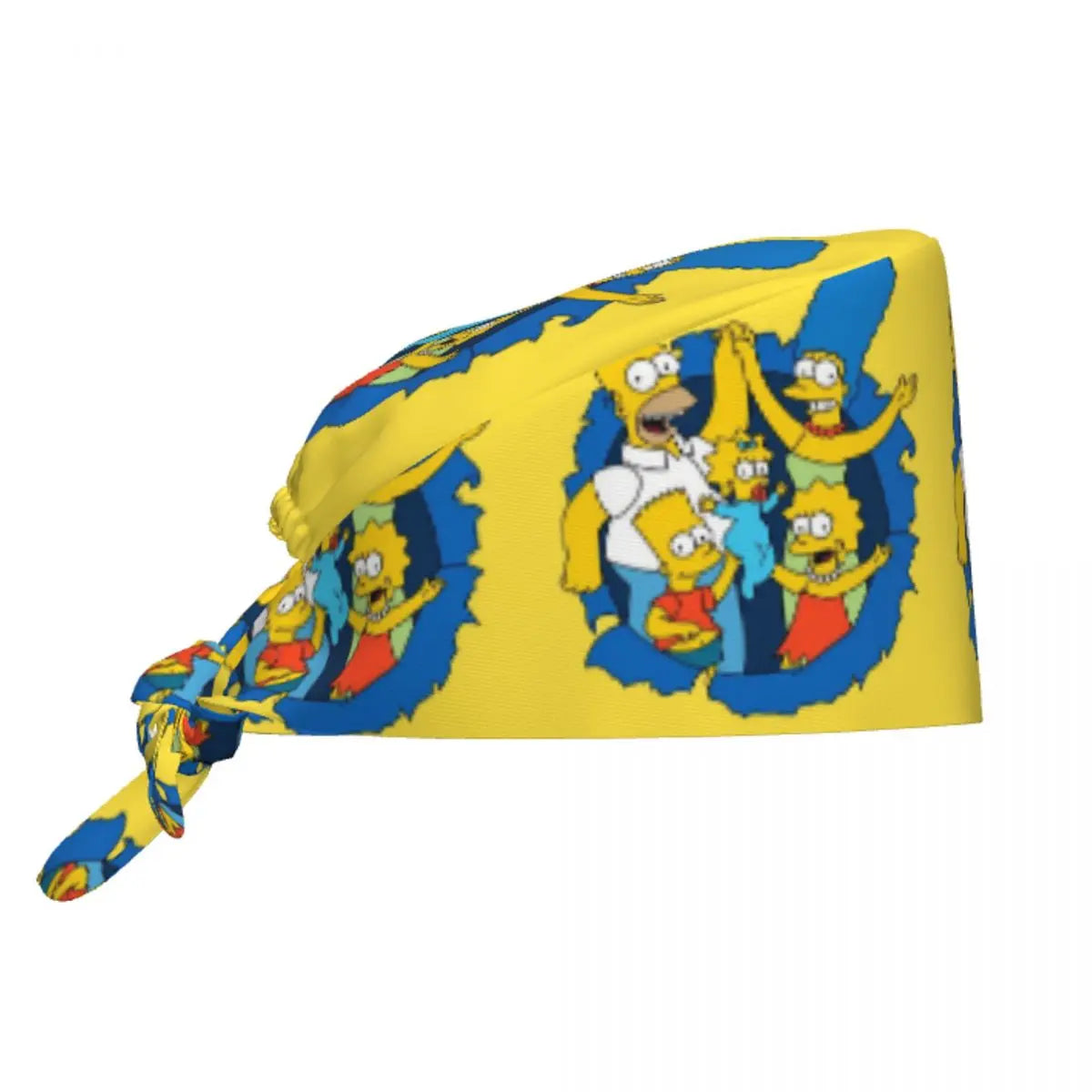 Custom The Simpsons Cartoon Medical Staff Scrubs Hat Men Women Doctor Nursing Surgical Cap Scrub Caps