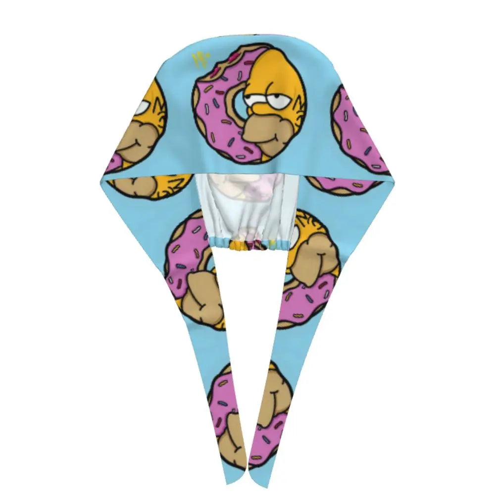 Custom The Simpsons Cartoon Medical Staff Scrubs Hat Men Women Doctor Nursing Surgical Cap Scrub Caps
