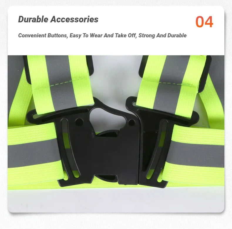 High Elasticity Reflective Safety Vests Lightweight Adjustable Elastic Vest Jacket Strips For Traffic Control Running Riding